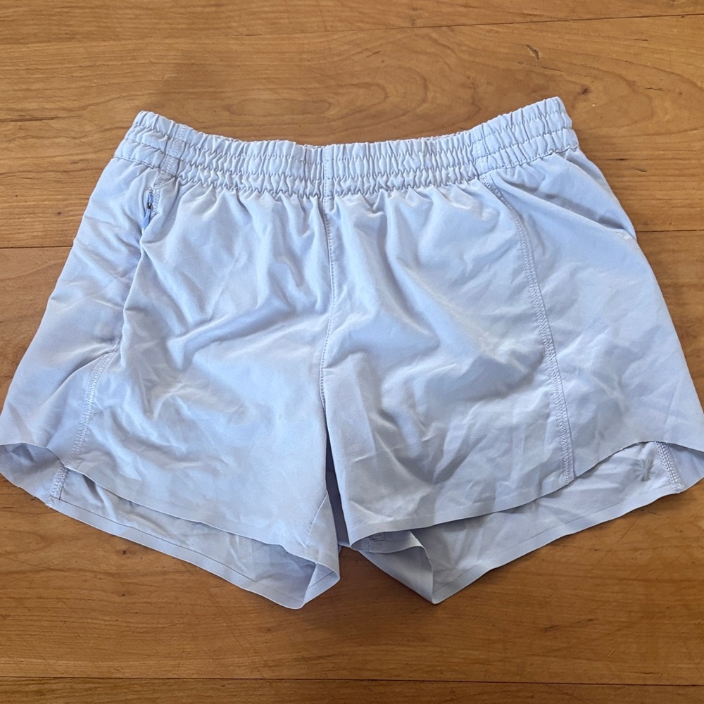 Athleta Girl Light Blue Performance Shorts with Elastic Waist